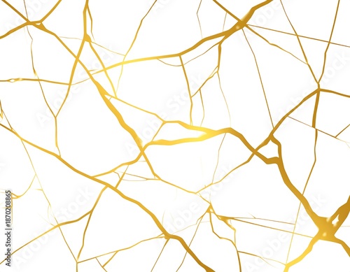Gold cracked marble pattern