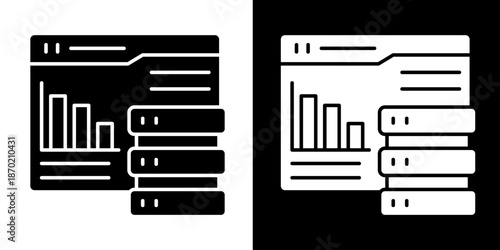 Statistic  Icon Set White Glyph Style Collection