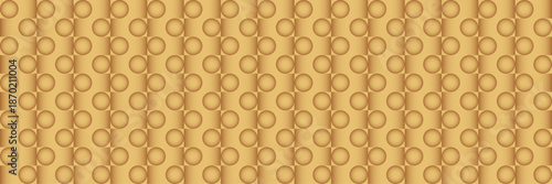 Seamless geometric dot texture with embossed circular pattern in warm beige tones