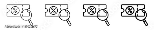 Discount Analysis  Icon Set Different Style Collection