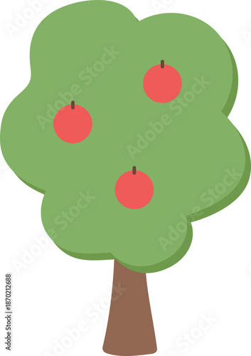 cartoon apple tree