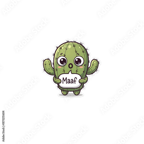 Cute Cactus Apology Icon