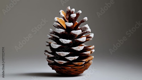 Isolated Pine Cone: A Studio Shot Depicting Natural Winter Decoration