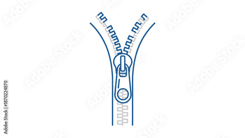 Zipper with Hebrew Text Typography Clothing Fastener.