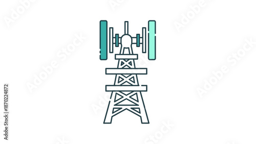 cell tower with antennas telecommunications tower mobile network.
