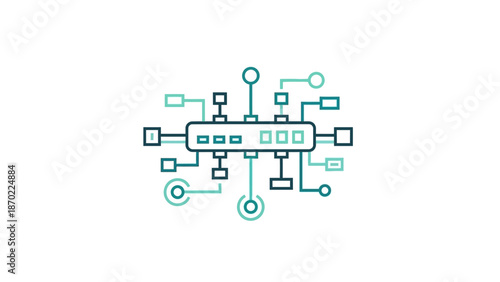Circuit Board Blueprint Electronic Circuit Diagram Tech Background.
