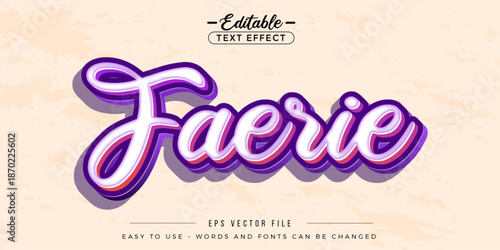 Editable text effect on faerie theme.