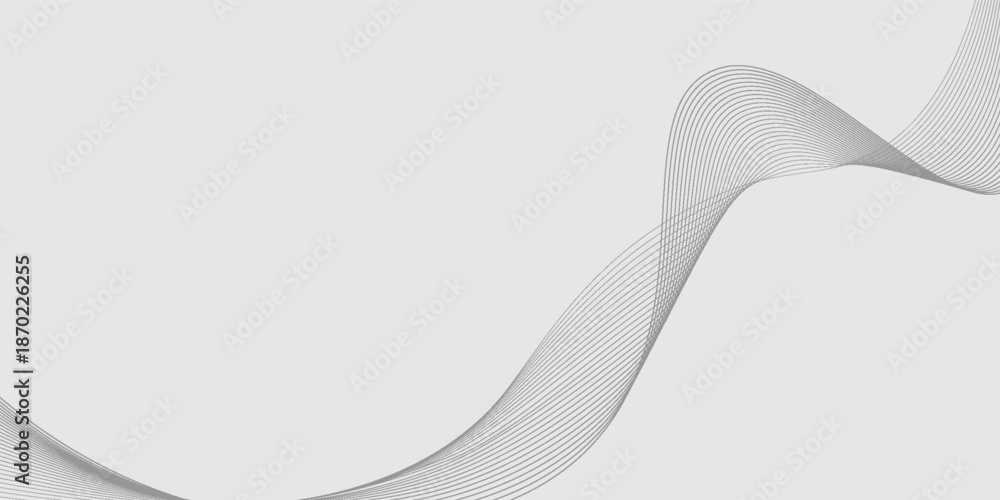 Fototapeta premium Abstract vector background with black wavy lines. EPS10