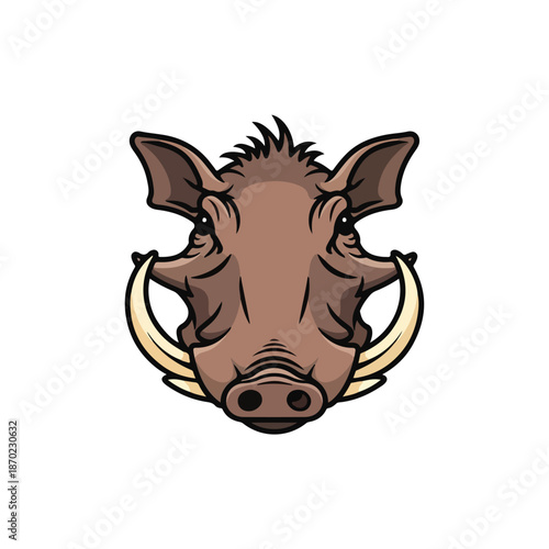 An isolated vector art illustration of a cute black and white cow and bull head silhouette for dairy farm agriculture