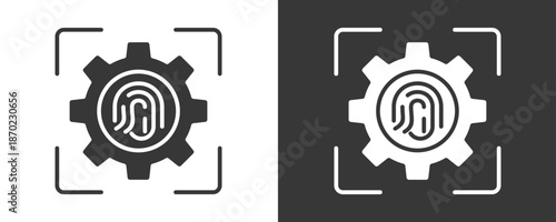 Biometric Icon Set Multiple Style Collection