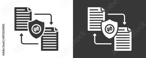 Secure Transfer Icon Set Multiple Style Collection
