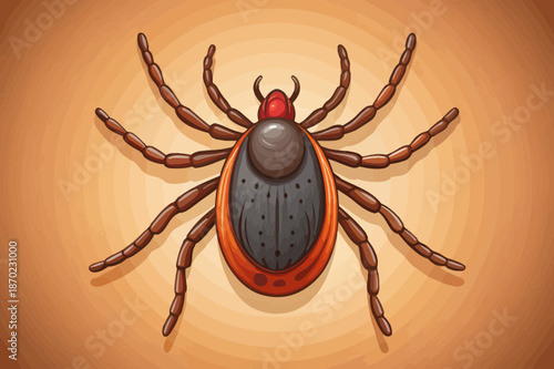 Detailed Vector Illustration of a Tick