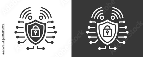 Network Security Icon Set Multiple Style Collection