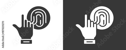 Biometric Icon Set Multiple Style Collection