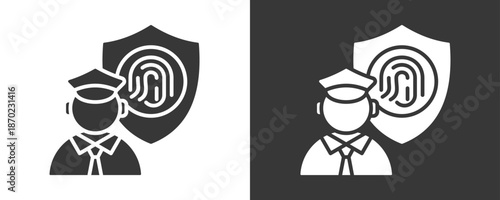 Security Guard Icon Set Multiple Style Collection
