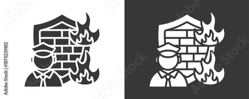 Firewall Icon Set Multiple Style Collection