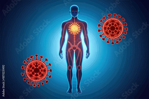 Human Body Under Viral Attack