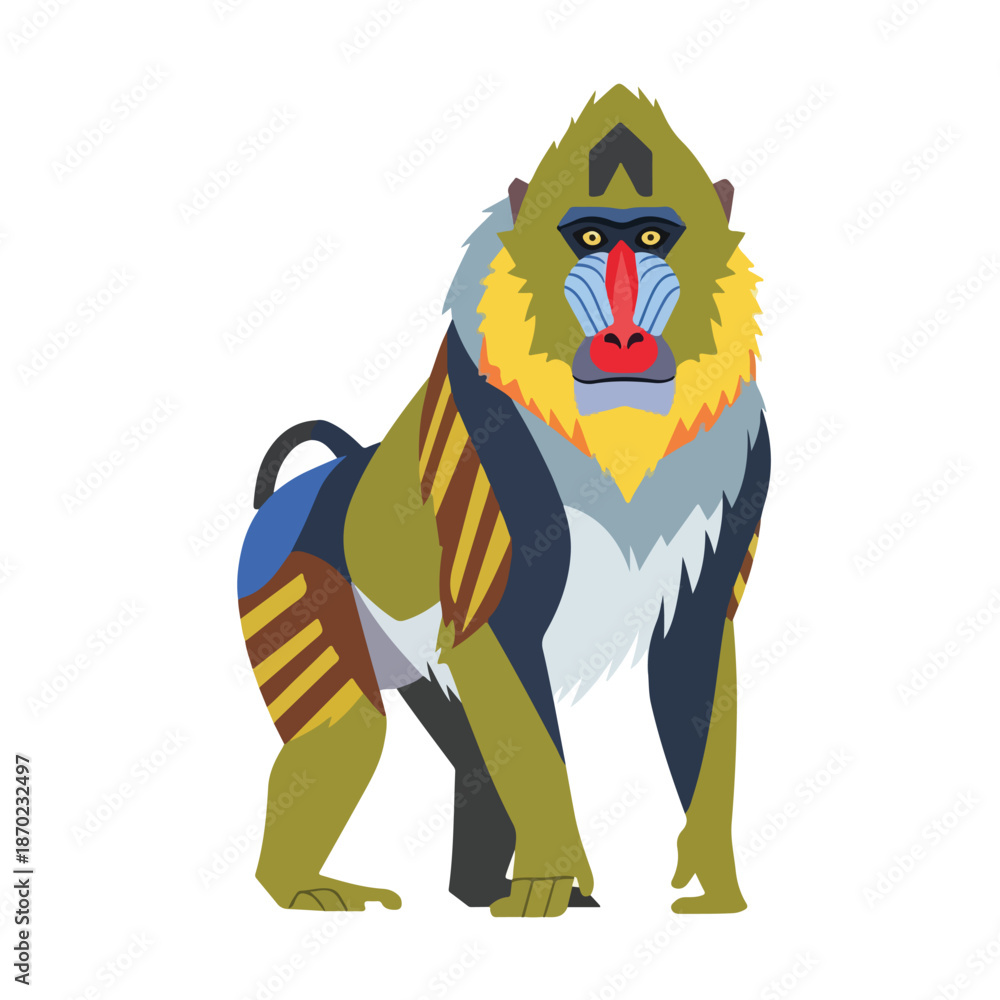 Obraz premium A cute cartoon illustration of a happy wild lion and a funny owl bird character with wings and feathers designed as a vector art drawing
