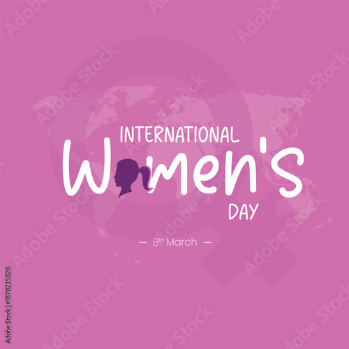 International women's day concept poster. Inspire Inclusion woman illustration background. Women's day campaign theme. March 8. Different women.
