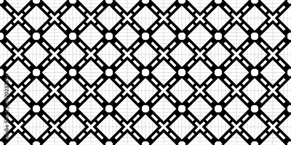 Fototapeta premium Seamless Transparent Art Deco Geometric Pattern Template
