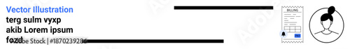 Digital identity, verification, security, data management, personal profile, authentication. A profile image next to a filled-out document. Identity verification and security