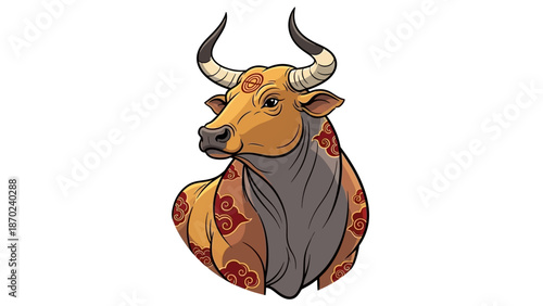 Taurus astrological symbol bull sign.