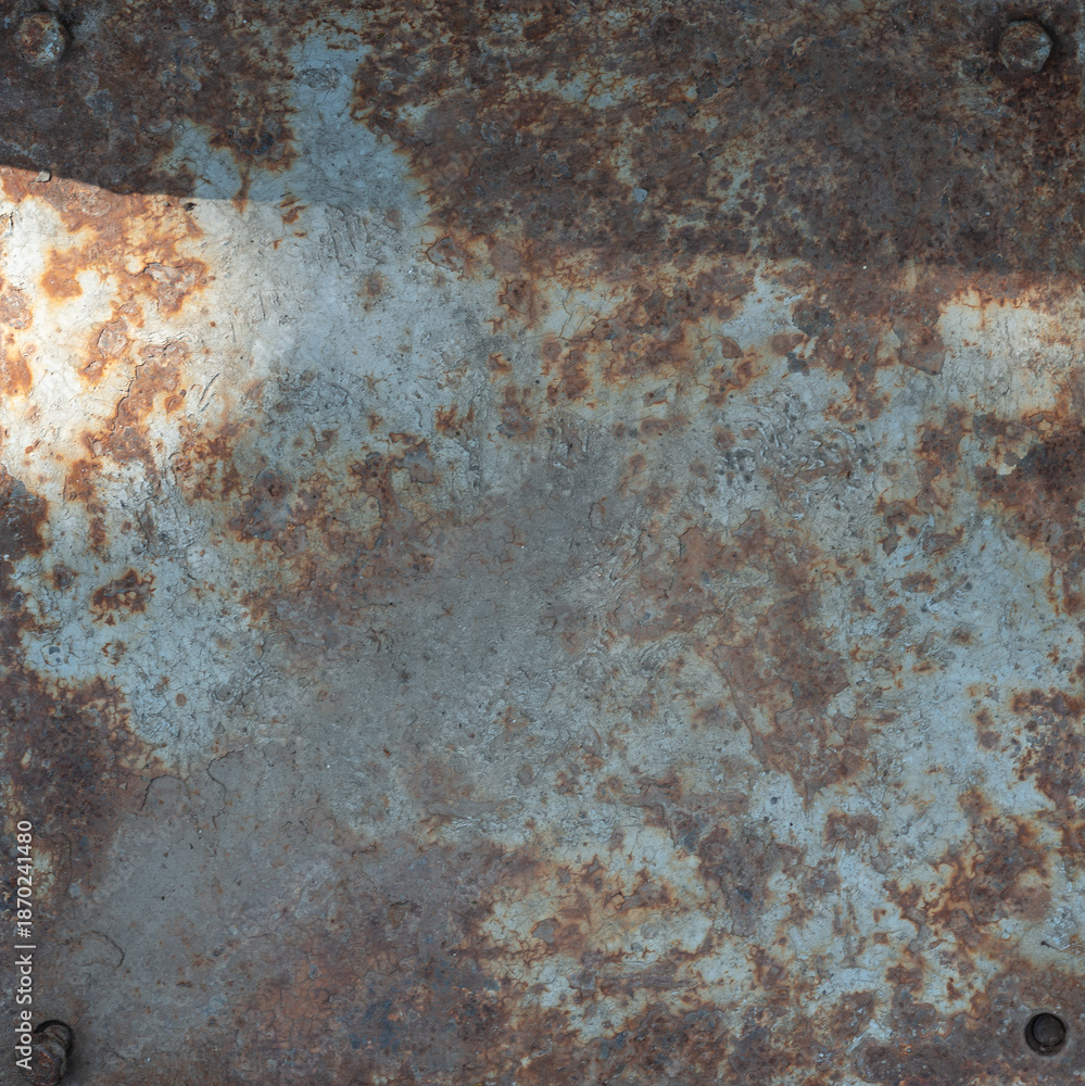 Fototapeta premium Rusty Weathered Metal Surface with Natural Corrosion Texture