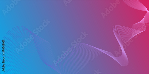 Abstract colorful gradient creative vector long banner template. Wavy minimal trendy background for business presentations, web header design