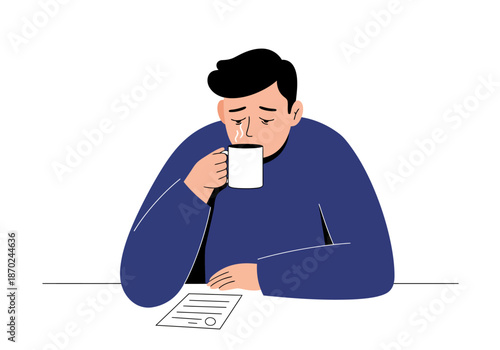 Focused Businessman Reviewing Documents.