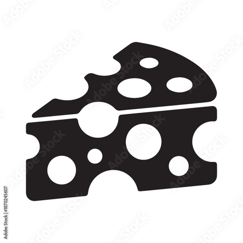 Cheese Slice icon, Cheese Slice silhouette, piece slice cheese icon for menu, design restaurant, cafe , vector illustration.