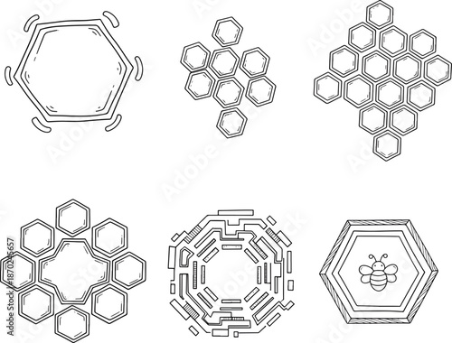 This crisp, monochrome collection features detailed line art icons illustrating core health and fitness concepts, including weights, running, and nutrition symbols.