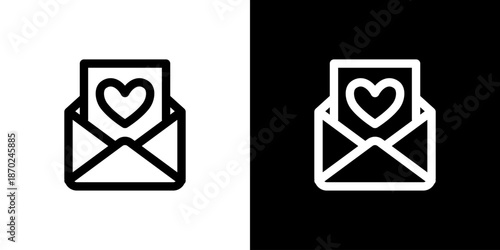 ラブレターのアイコン（開封）