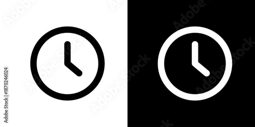 シンプルな時計・時間のアイコン