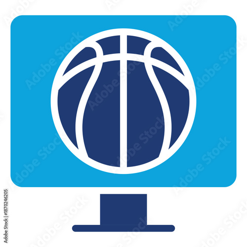 basketball game mixed color icon