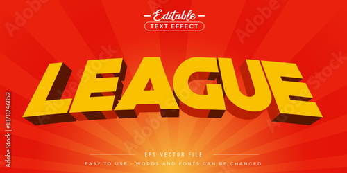 Editable text effects on elegant league text.