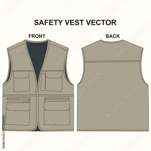 Safety Vest Vector Template.cdr