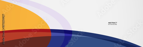 Abstract Colorful Curved Bands Over Light Gradient Background for Creative Design