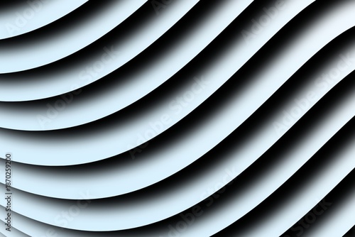 Abstract black and white curved lines background pattern