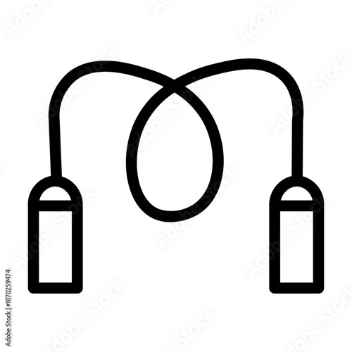 jump rope line icon