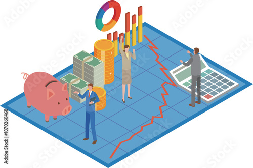 資産形成のイメージイラスト