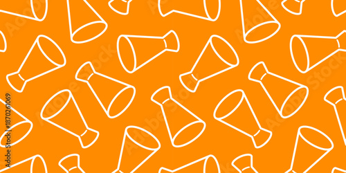 メガホンのシームレス背景画像。拡声器。（Seamless background image of a megaphone.）
