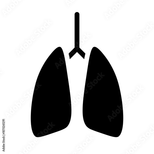 lungs glyph icon