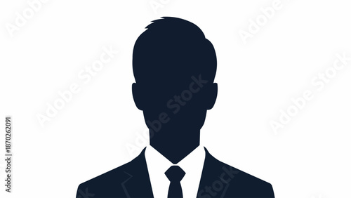 Silhouette of a Man in a Suit and Tie.