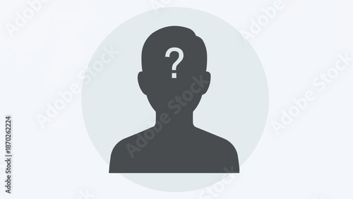 Silhouette of a person with a question mark on their head representing uncertainty.