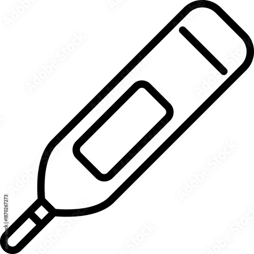 体温計のアイコン。（Thermometer icon.）
