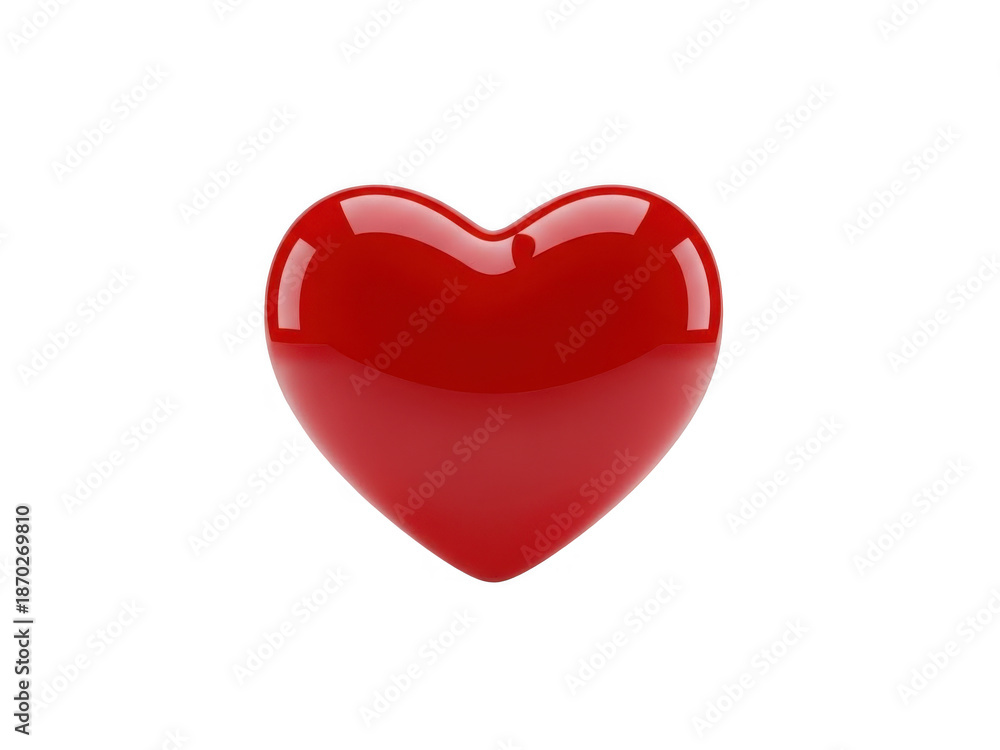 Fototapeta premium Red heart icon isolated on transparent background