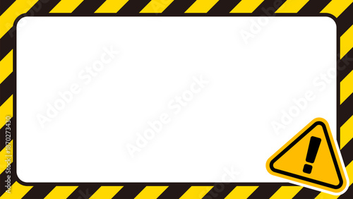 危険・警告のフレーム。テキストエリア。コピースペース。（Danger warning frame. Text area. Copy space.）
