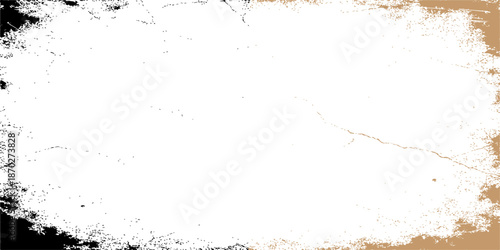 Abstract grunge frame with ink splashes and textured background