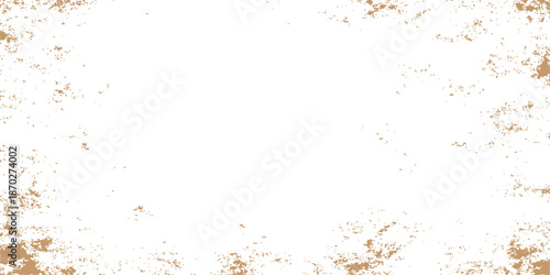 An abstract grunge paper texture design featuring a watercolor paint splash and ink splatter pattern on a dirty backdrop with a dusty vector border frame