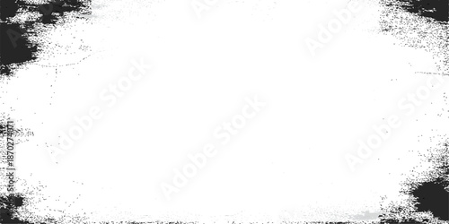 Abstract grunge frame with ink splashes and textured background